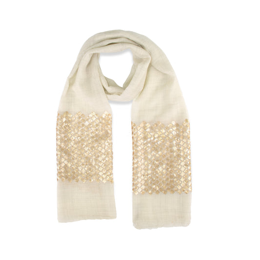 Champagne Radiant Cashmere Scarf