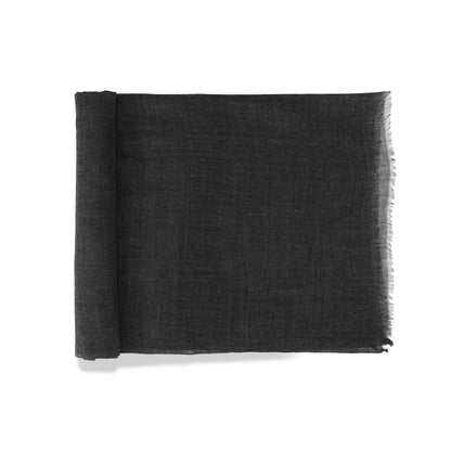 Deep Black Classic Cashmere Scarf