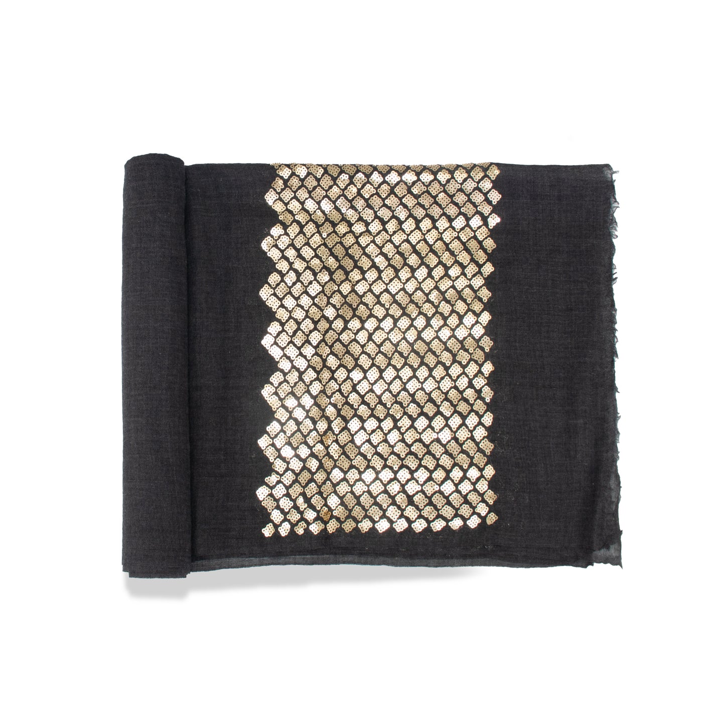 Black Gold Radiant Cashmere Scarf